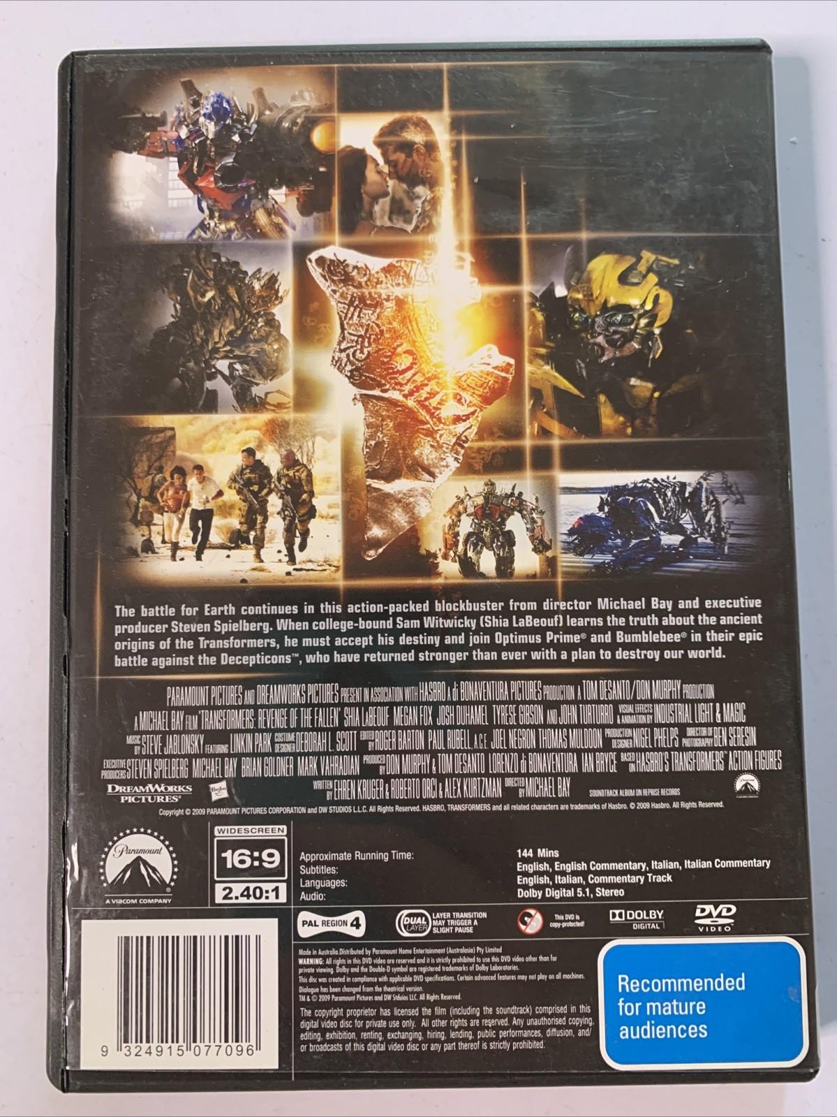 Transformers: Revenge Of The Fallen (DVD, 2009) Region 4