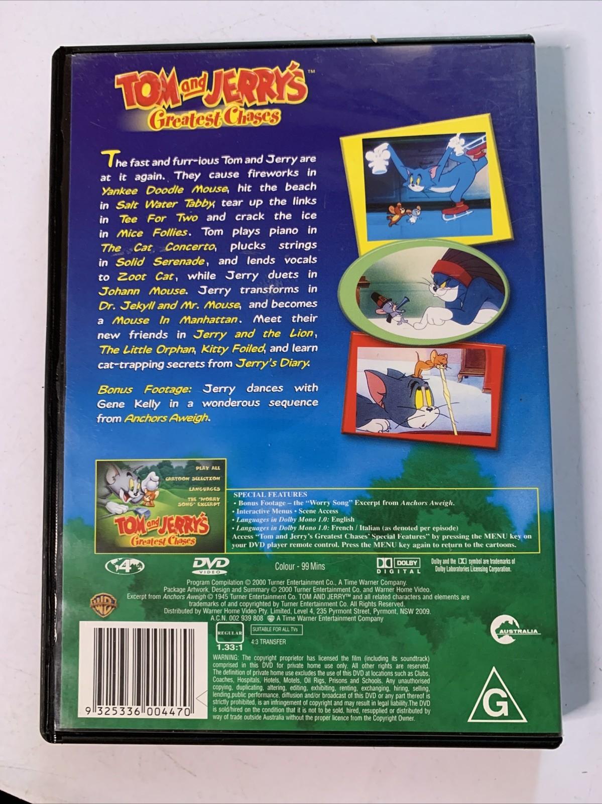 Tom And Jerry's Greatest Chases (DVD, 2000) Region 4