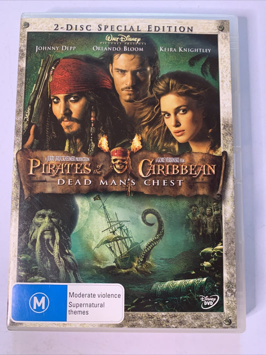 Pirates of the Caribbean : Dead Man's Chest (DVD, 2006, 2-Disc) Region 4