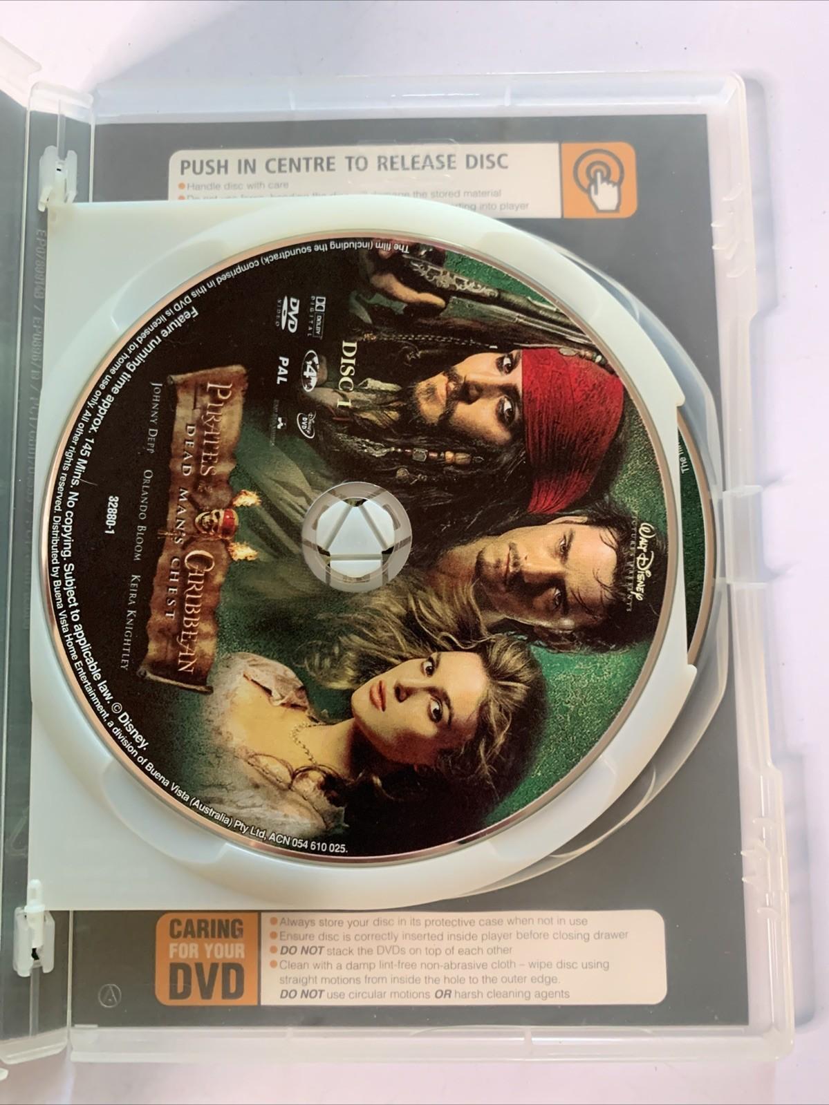 Pirates of the Caribbean : Dead Man's Chest (DVD, 2006, 2-Disc) Region 4