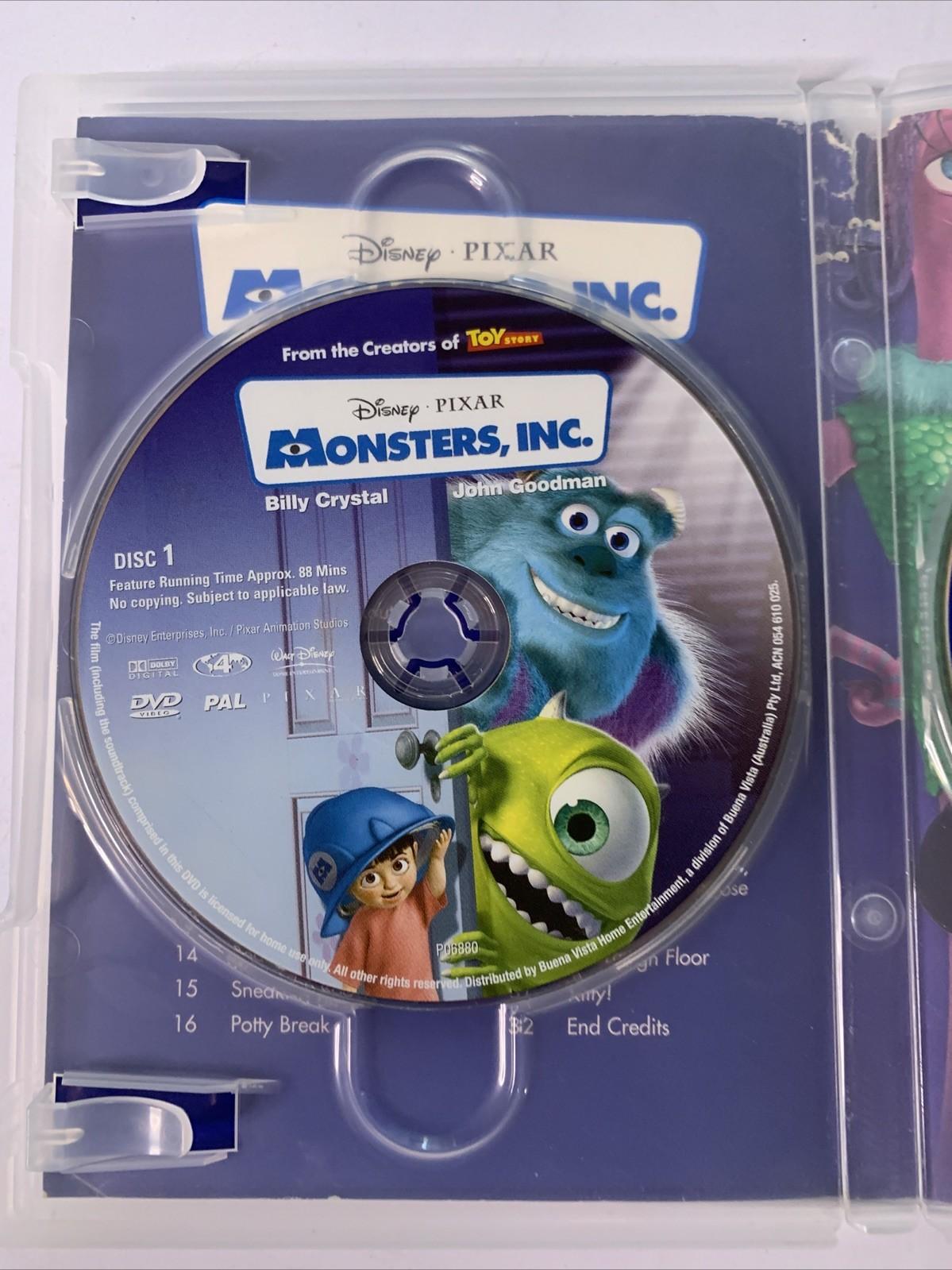 Monsters Inc (DVD, 2001) Billy Crystal, John Goodman Disney Pixar Region 4