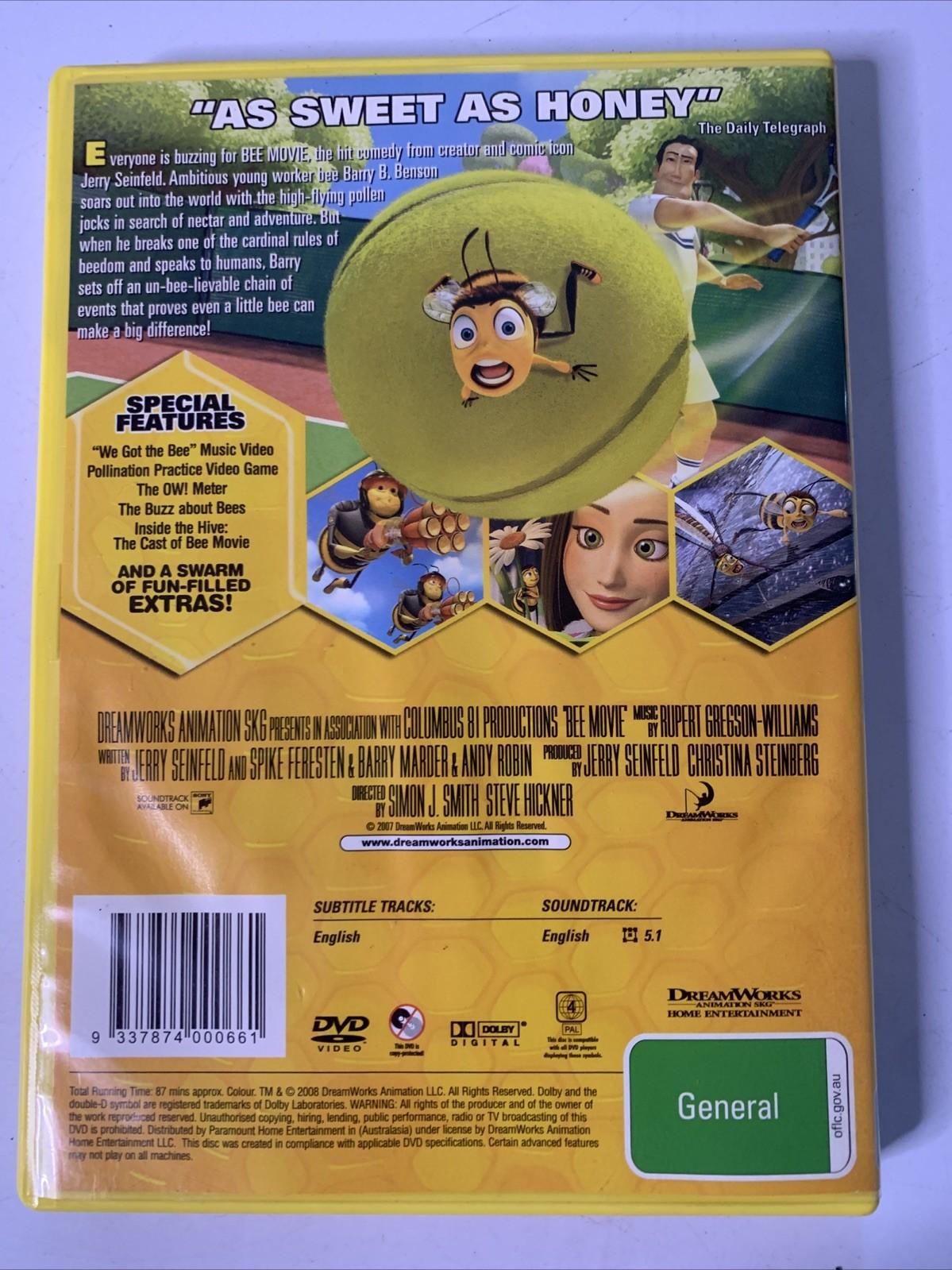 Bee Movie (DVD, 2007) DreamWorks Animation Region 4