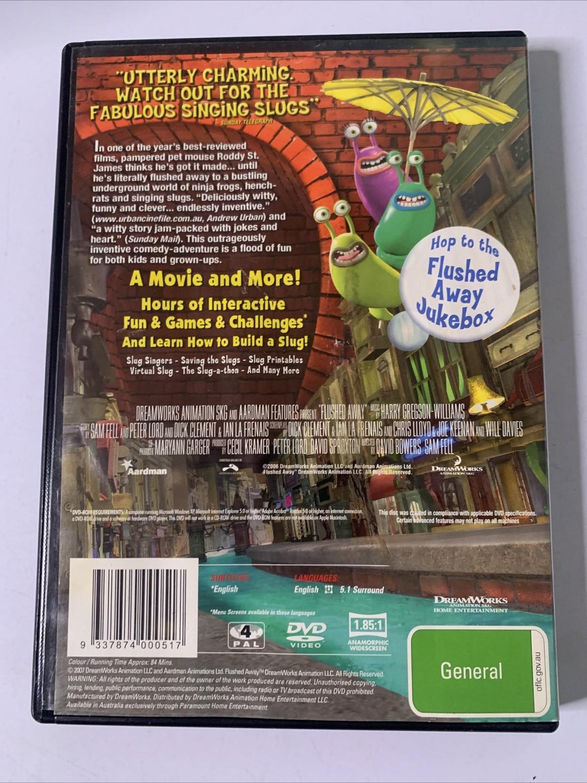 Flushed Away (DVD, 2006) Animated Film Region 4
