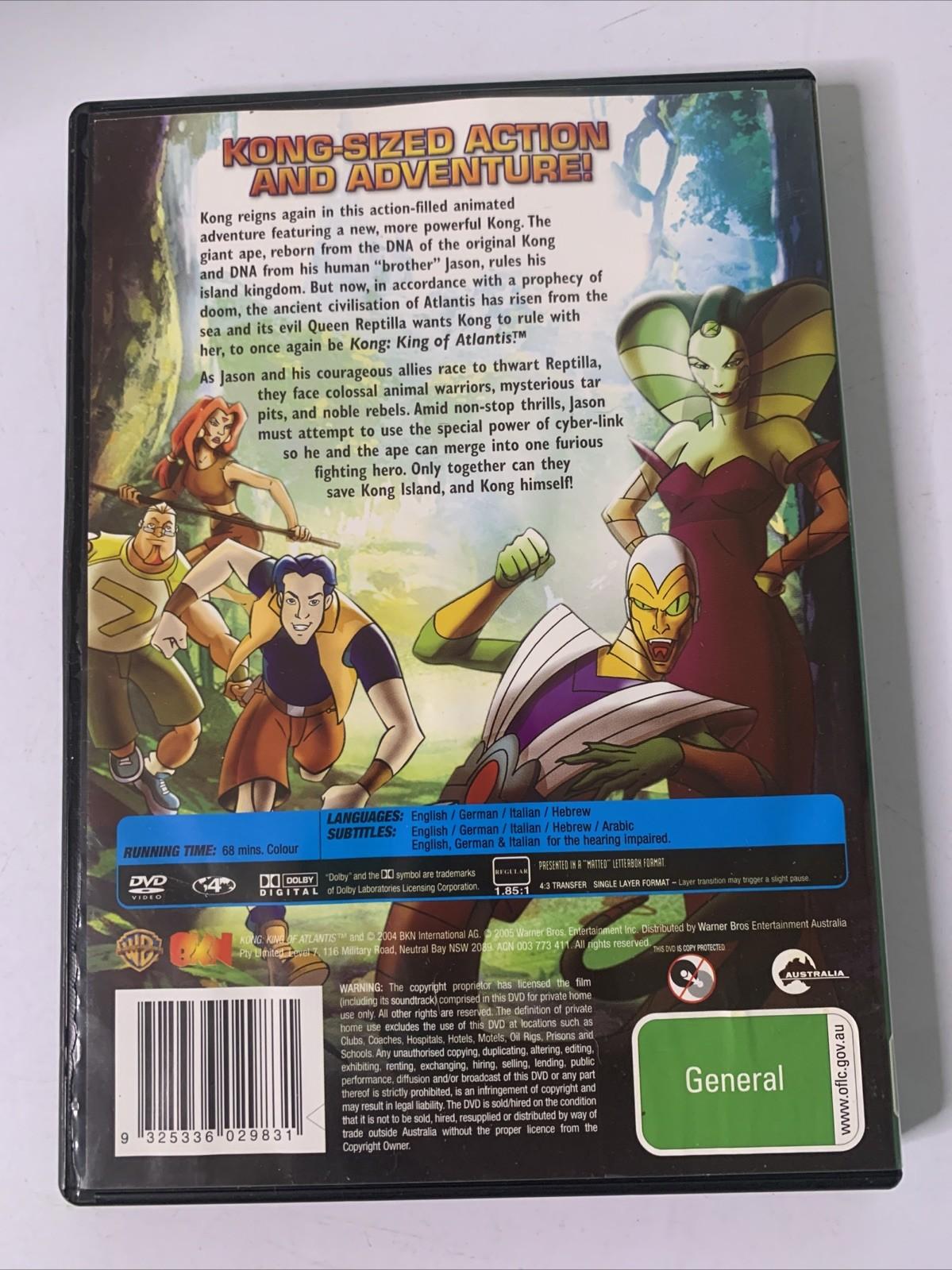 Kong: King Of Atlantis (DVD, 2005) Animated Movie Region 4