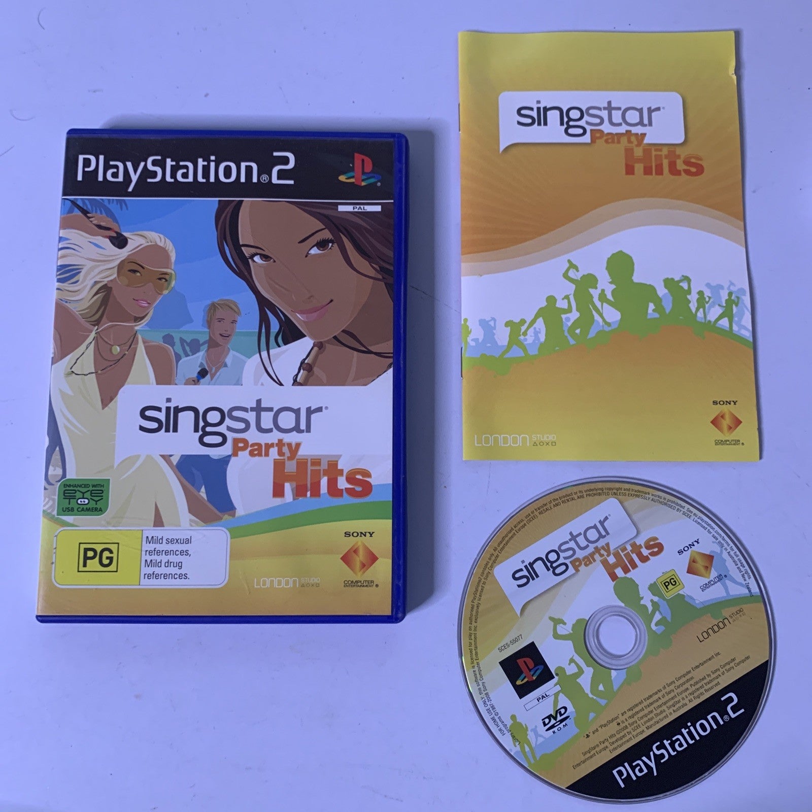 SingStar Party Hits PS2 Sony Playstation 2 PAL Karaoke Game Complete ...