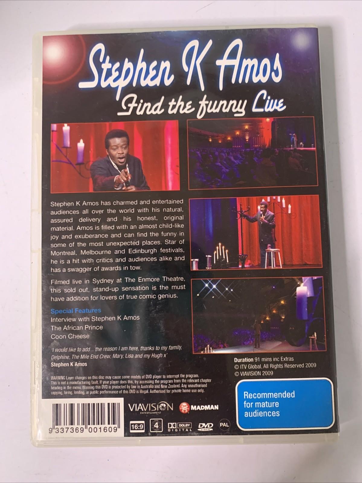 Stephen K Amos Live: Find The Funny (DVD, 2009) Comedy Region 4
