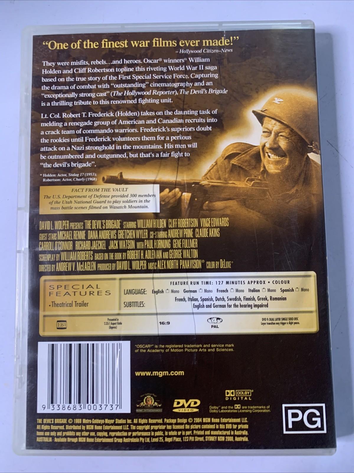 The Devil's Brigade (DVD, 1968) William Holden, Cliff Robertson Region 4