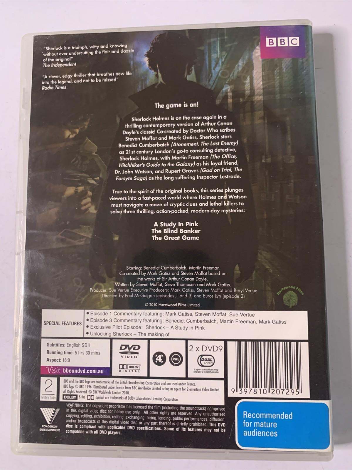 Sherlock : Series 1 (DVD, 2010) Benedict Cumberbatch Region 4