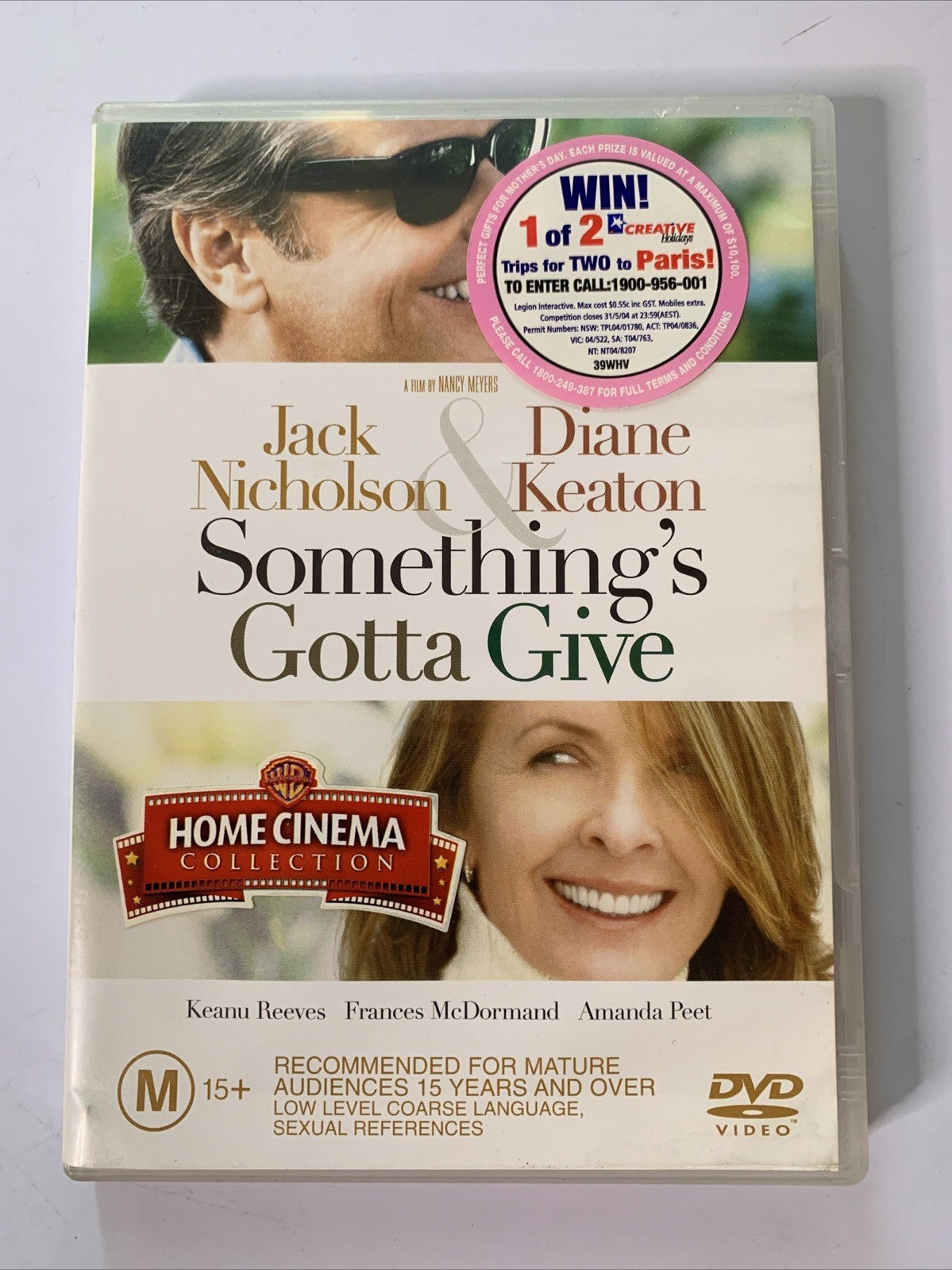 Something's Gotta Give (DVD, 2003) Diane Keaton, Jack Nicholson, Keanu Reeves