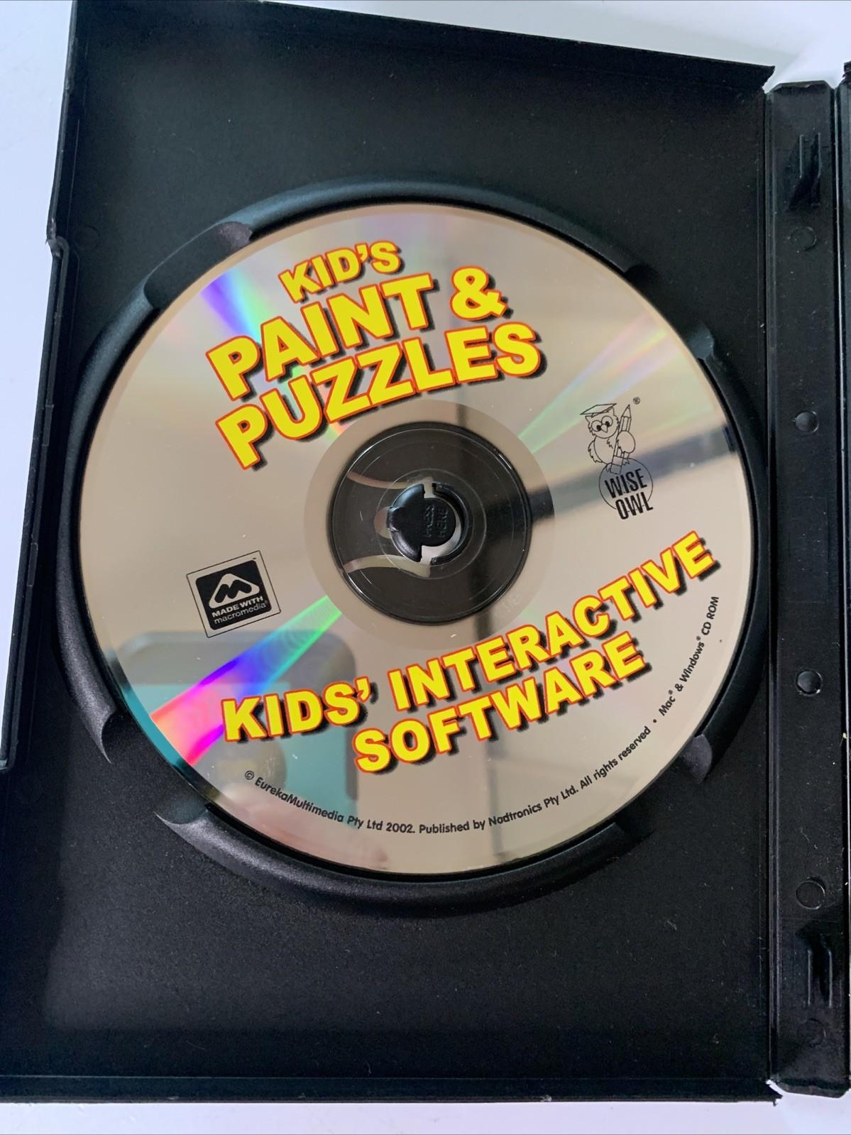 Fun With Numbers & Puzzles + Kid's Paint & Puzzles PC CD-ROM WIndows MAC 2-Discs