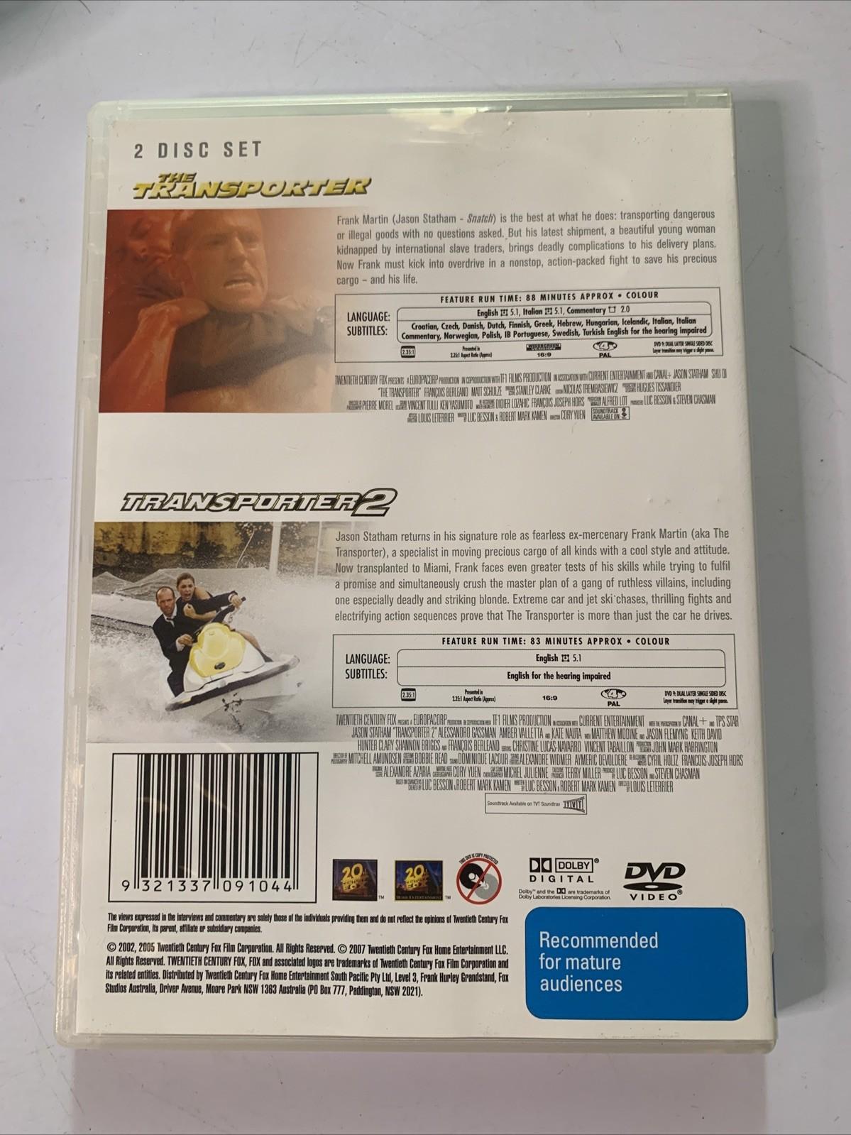 Transporter 1 & 2 (DVD, 2005) Jason Statham Region 4