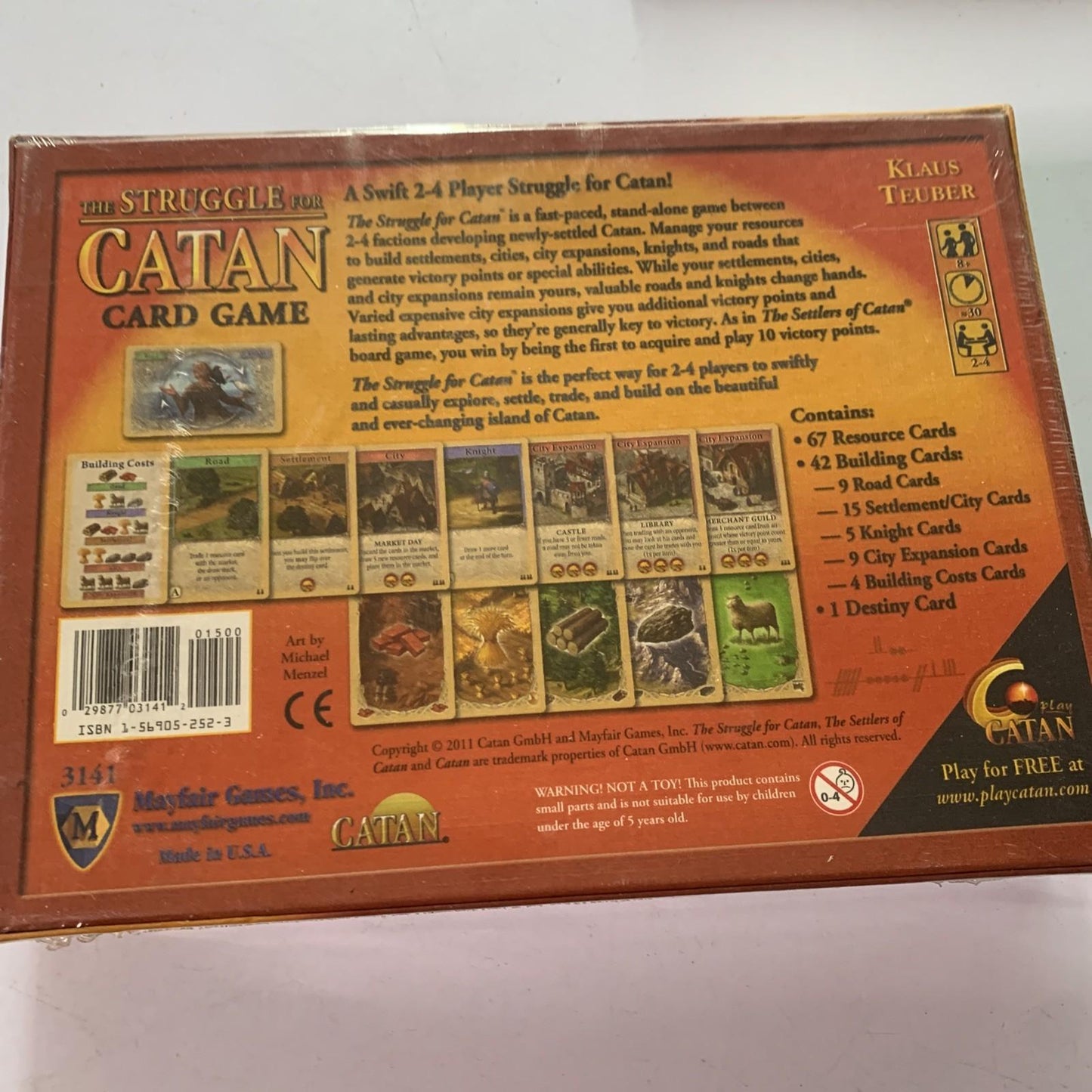 The Struggle For Catan Card Game NEW Sealed