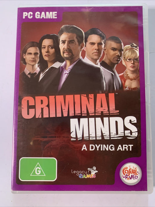 Criminal Minds: A Dying Art PC CD-ROM 2011 Hidden Object Game