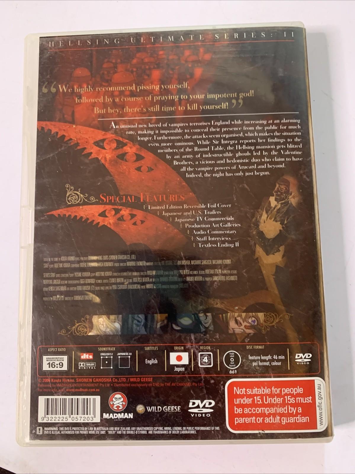 Hellsing Ultimate : Vol 2 (DVD, 2006) Anime Region 4