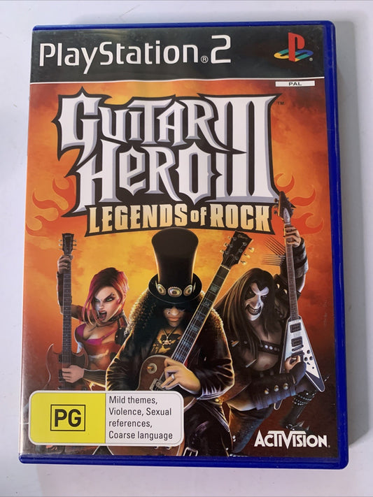 Guitar Hero 3 Legends of Rock PS2 Sony PlayStation 2 PAL Game