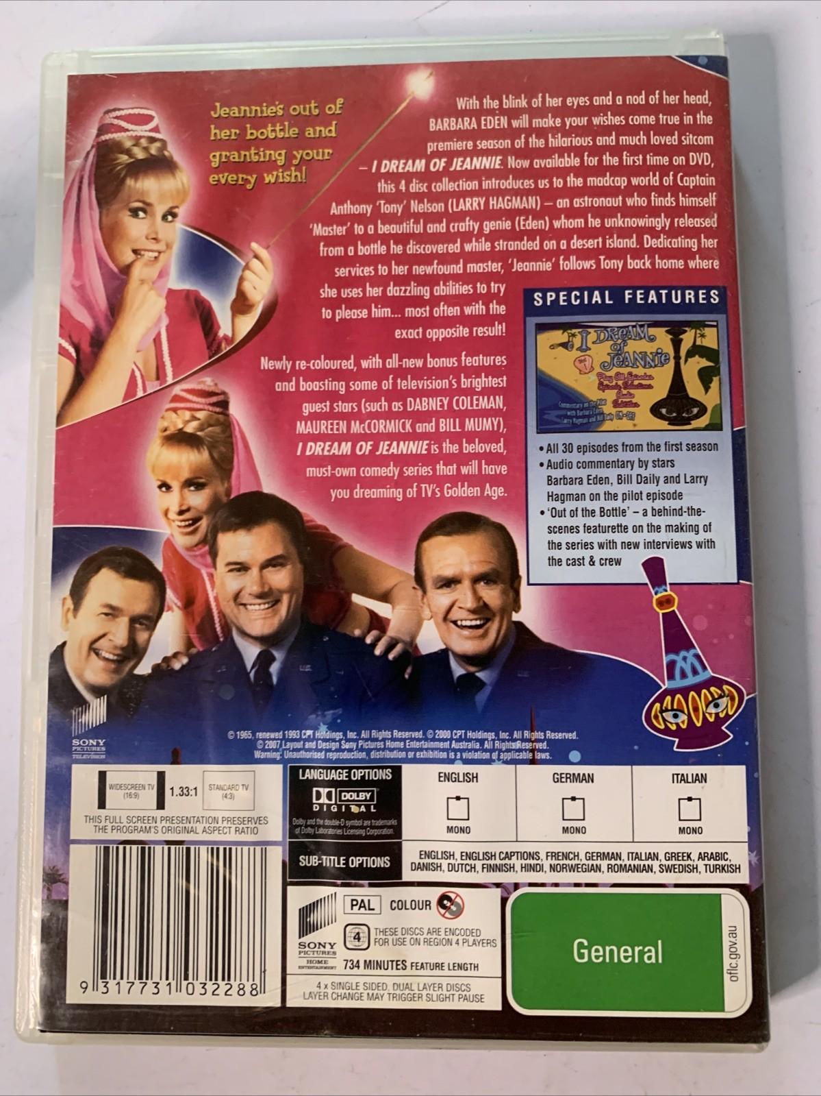 I Dream Of Jeannie : Season 1 (DVD, 1966, 4-Discs) Region 4