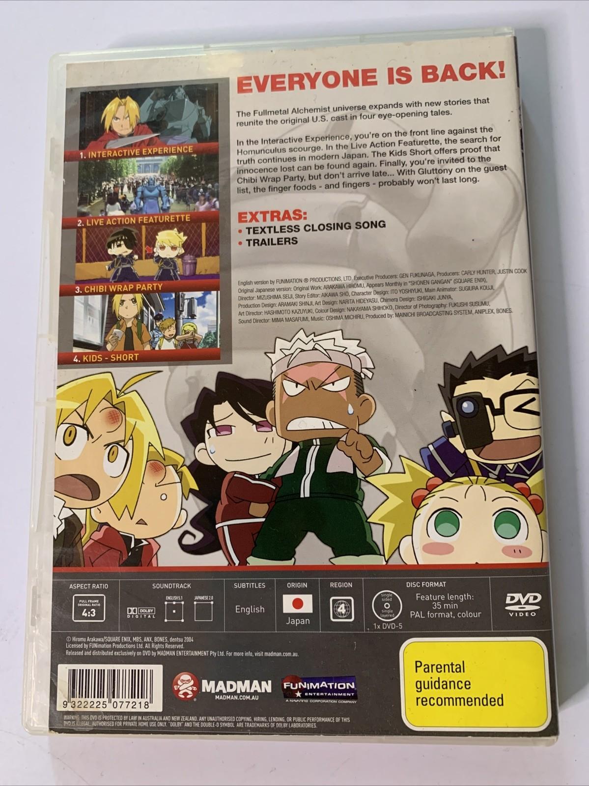 Fullmetal Alchemist: Premium OVA Collection (DVD, 2006) Anime Region 4