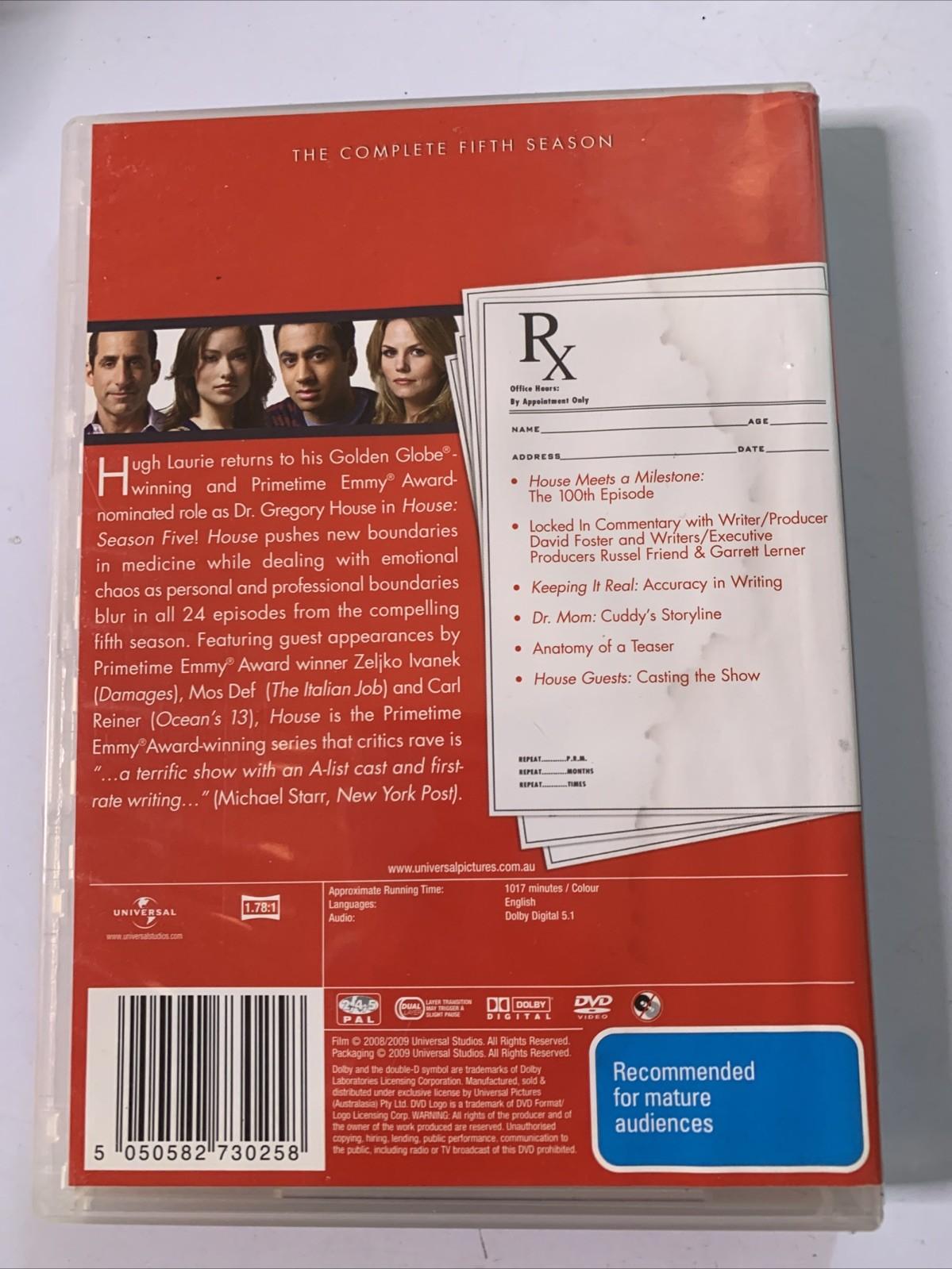 House : Season 5 (DVD, 2008, 6-Discs) Region 4 &2