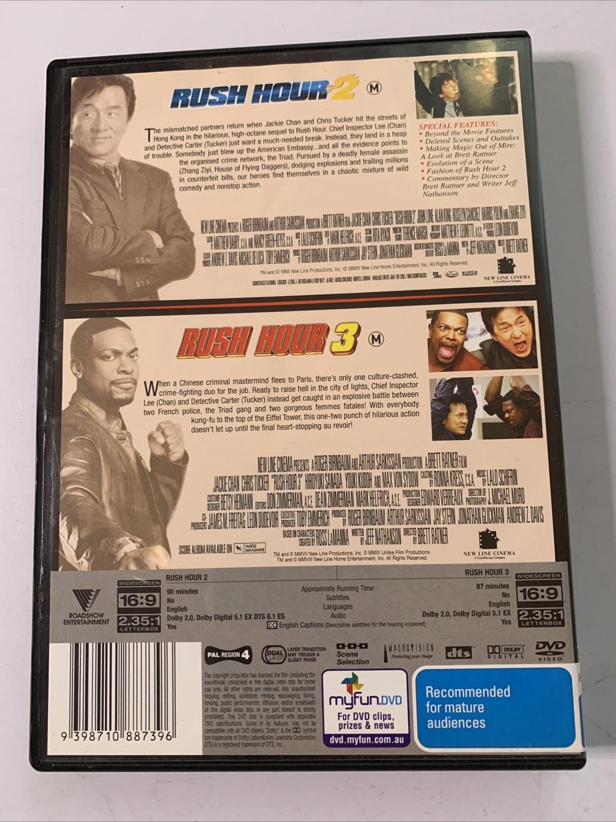 Rush Hour 2 & 3 (DVD) Chris Tucker, Jackie Chan Region 4
