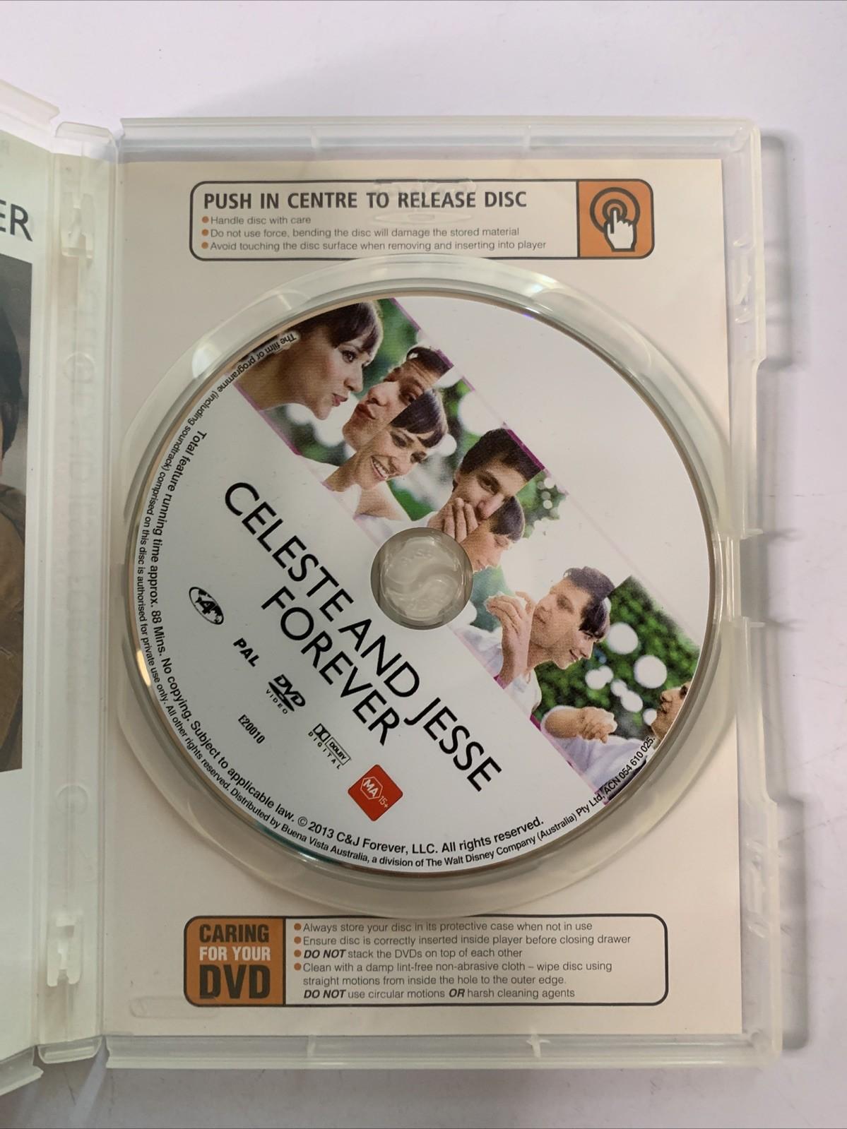 Celeste And Jesse Forever (DVD, 2012) Rashida Jones, Adam Samberg Region 4