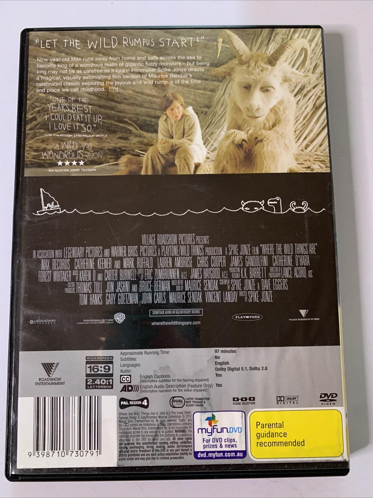 Where The Wild Things Are (DVD, 2009) Region 4