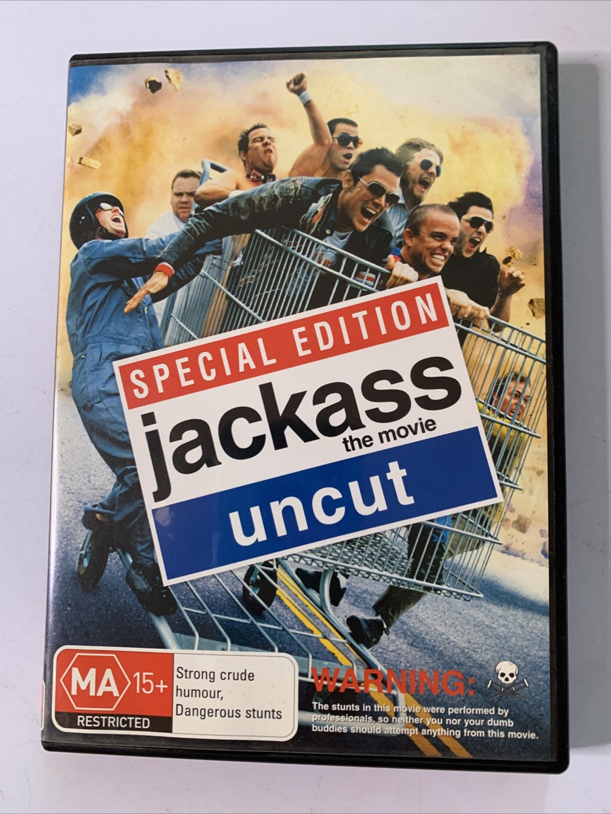 Jackass: The Movie Uncut (DVD, 2002) Johnny Knoxville, Steve O Region 4 NEW