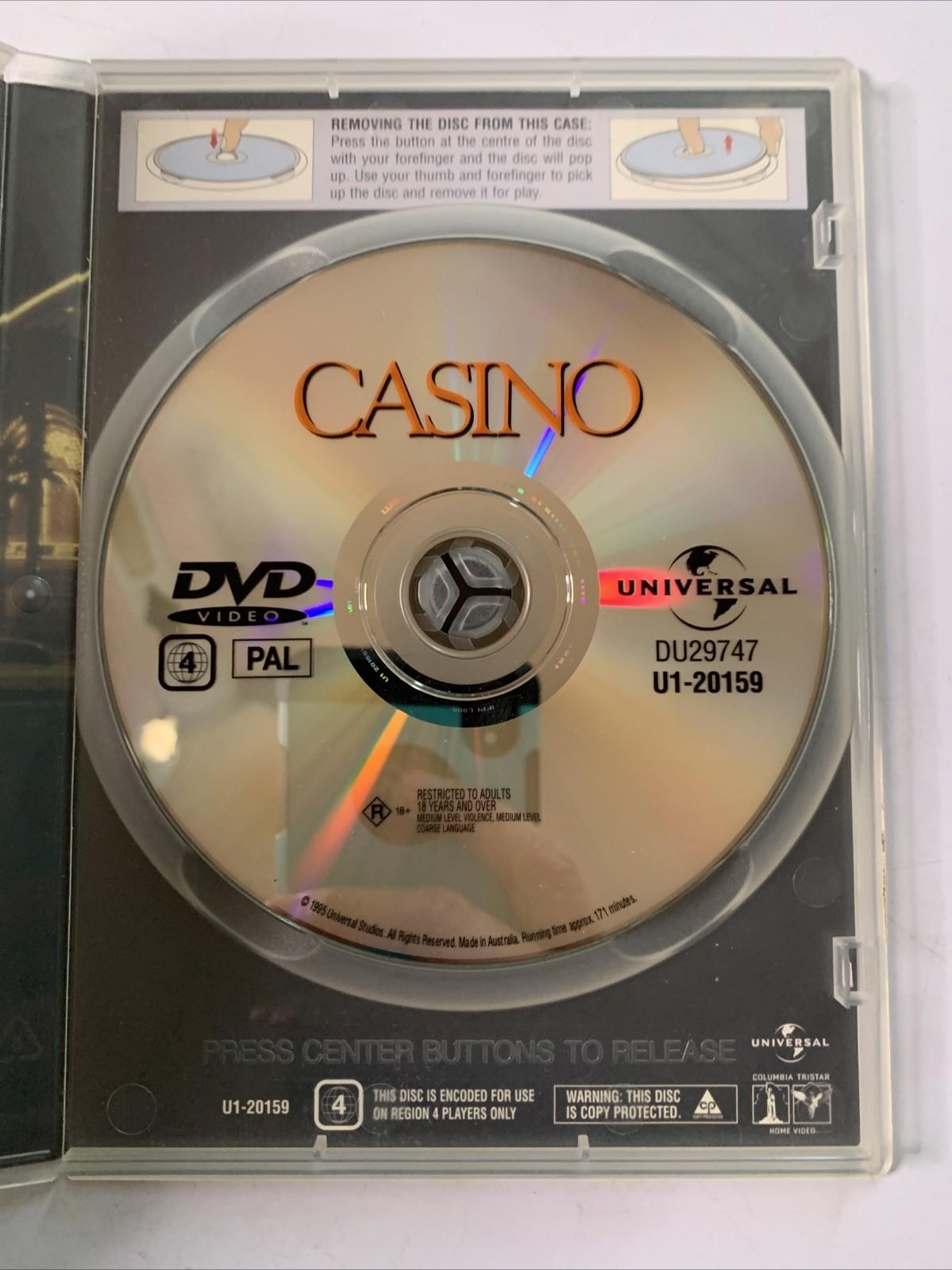 Casino (DVD, 1995) Robert De Niro, Sharon Stone, Joe Pesci Region 4