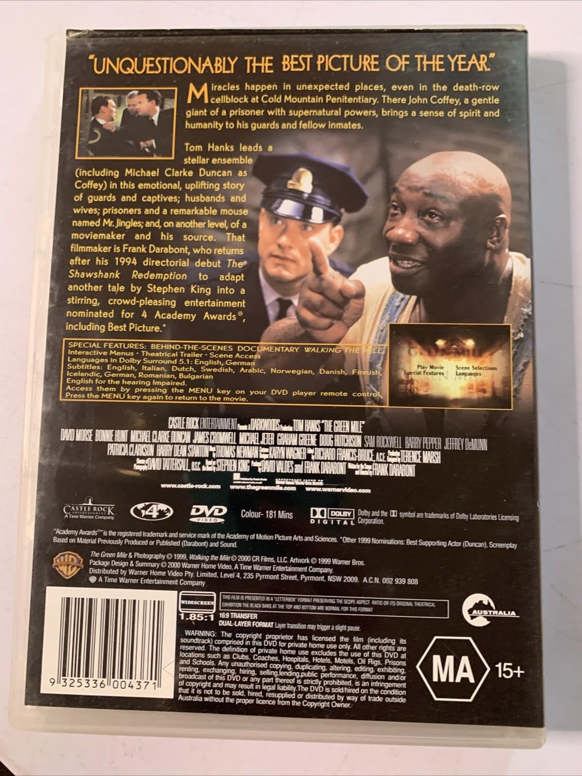 The Green Mile (DVD, 1999) Tom Hanks  Region 4