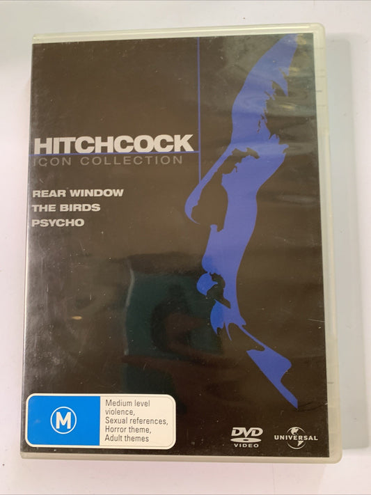 Psycho / The Birds / Rear Window (DVD, 1960, 3-Discs) Alfred Hitchcock Region 4