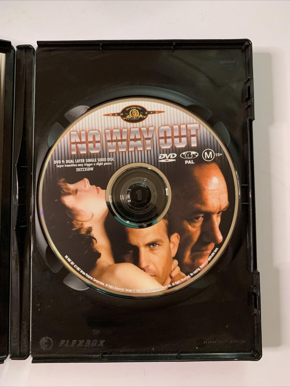 No Way Out (DVD, 1987) Gene Hackman, Sean Young, Kevin Costner Region 4