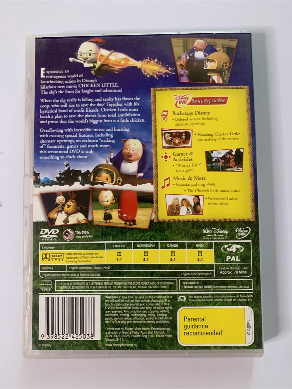 Chicken Little (DVD, 2005) Animated Disney Film Region 4