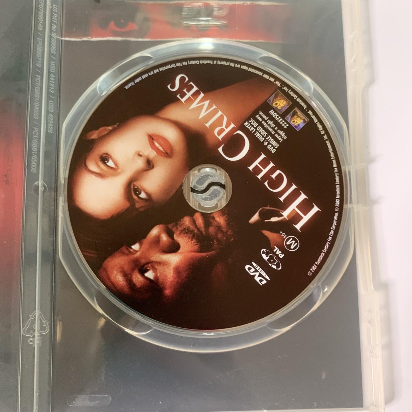 High Crimes (DVD, 2001) Ashley Judd, Morgan Freeman, Jim Caviezel Region 4