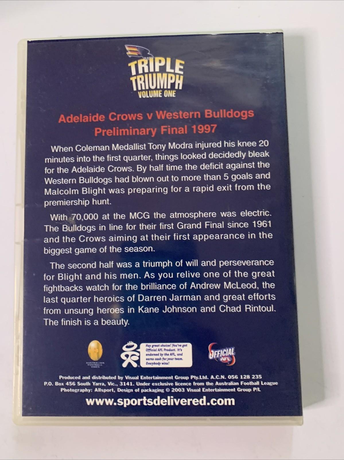 Triple Triumph Volume One AFL Crows v Bulldogs Preliminary Final 1997 (DVD)