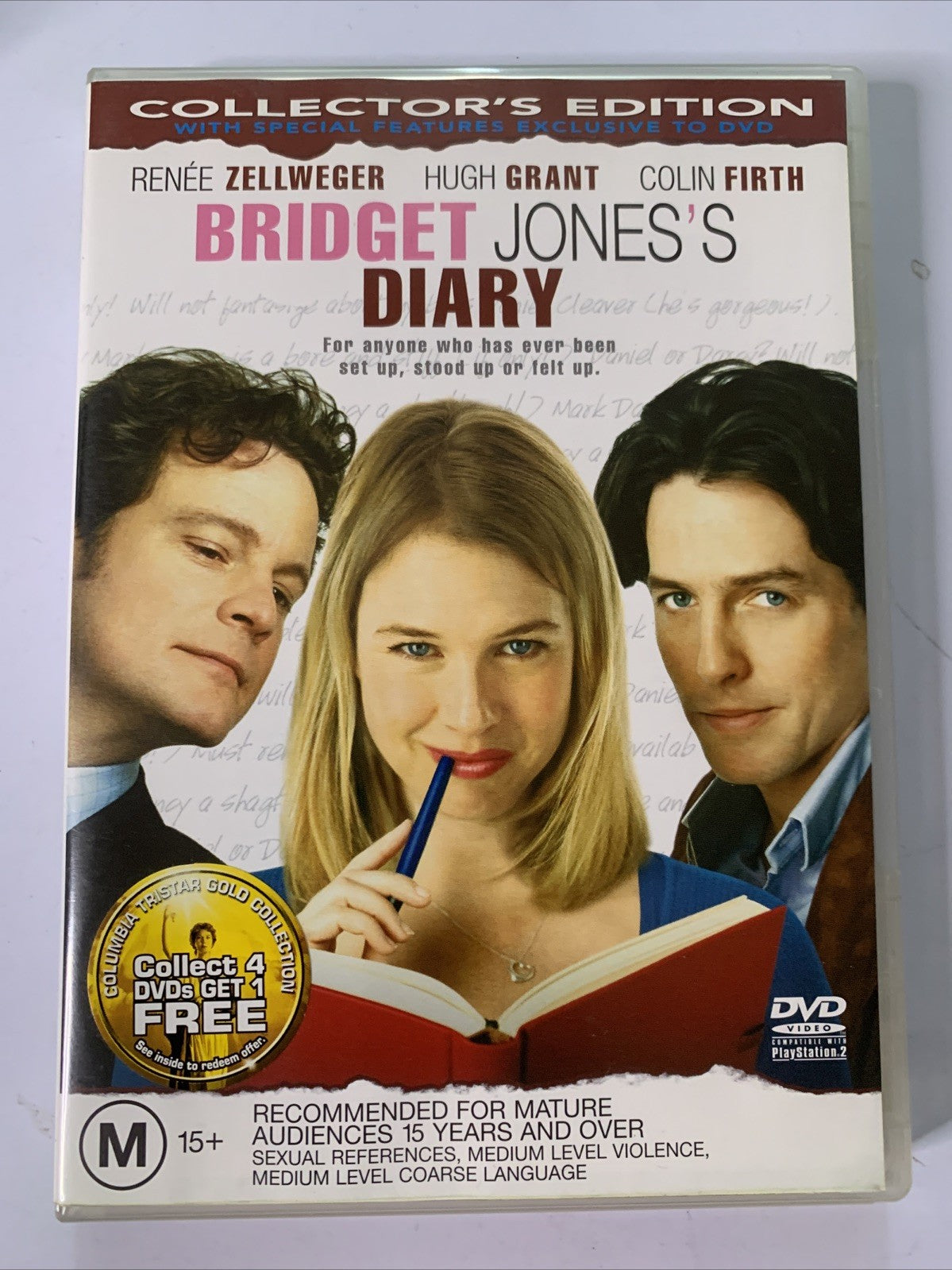 Bridget Jones's Diary (DVD, 2001) Hugh Grant, Colin Firth, Renee Zellweger