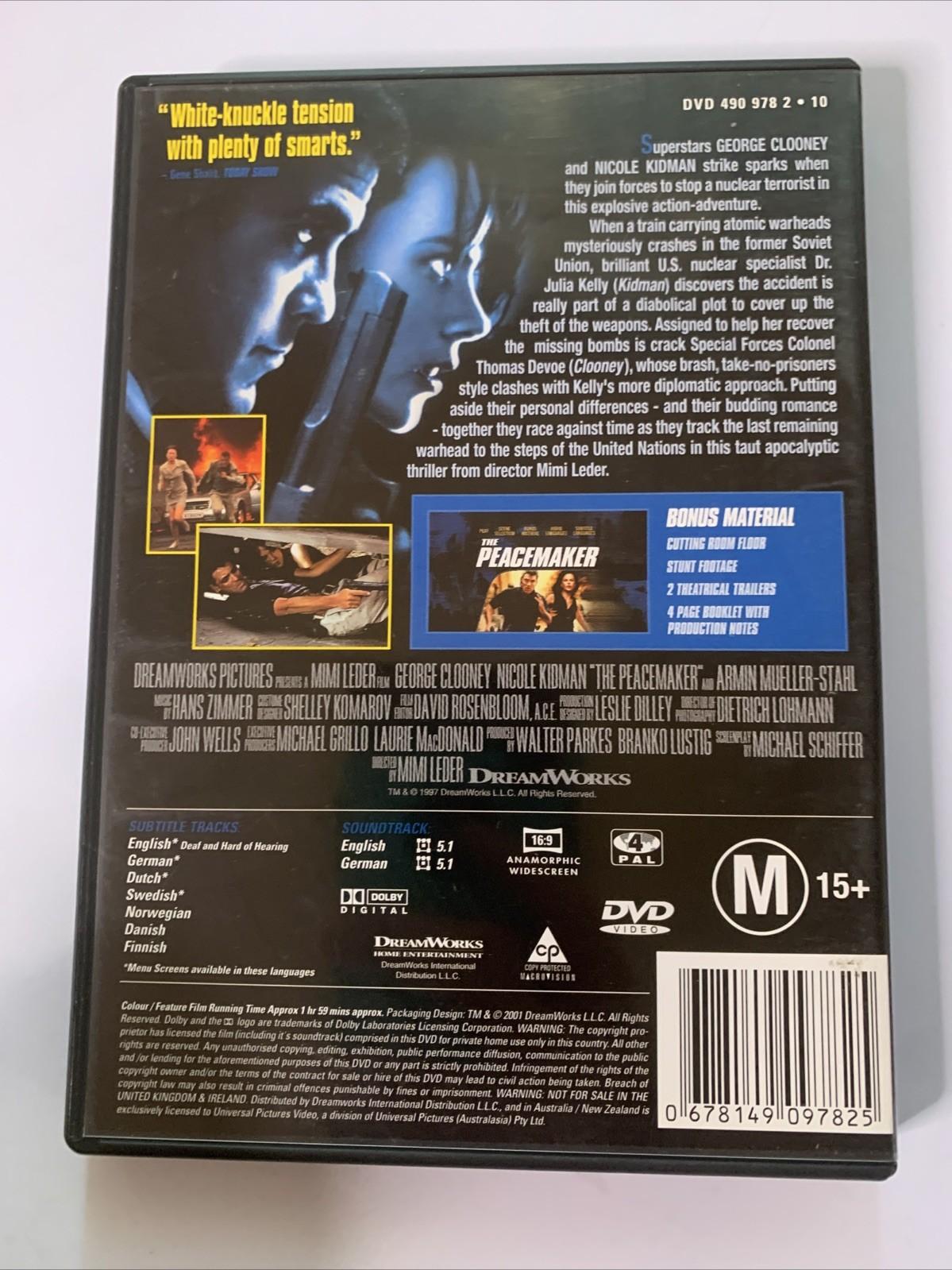 The Peacemaker (DVD, 1997) George Clooney, Nicole Kidman Region 4