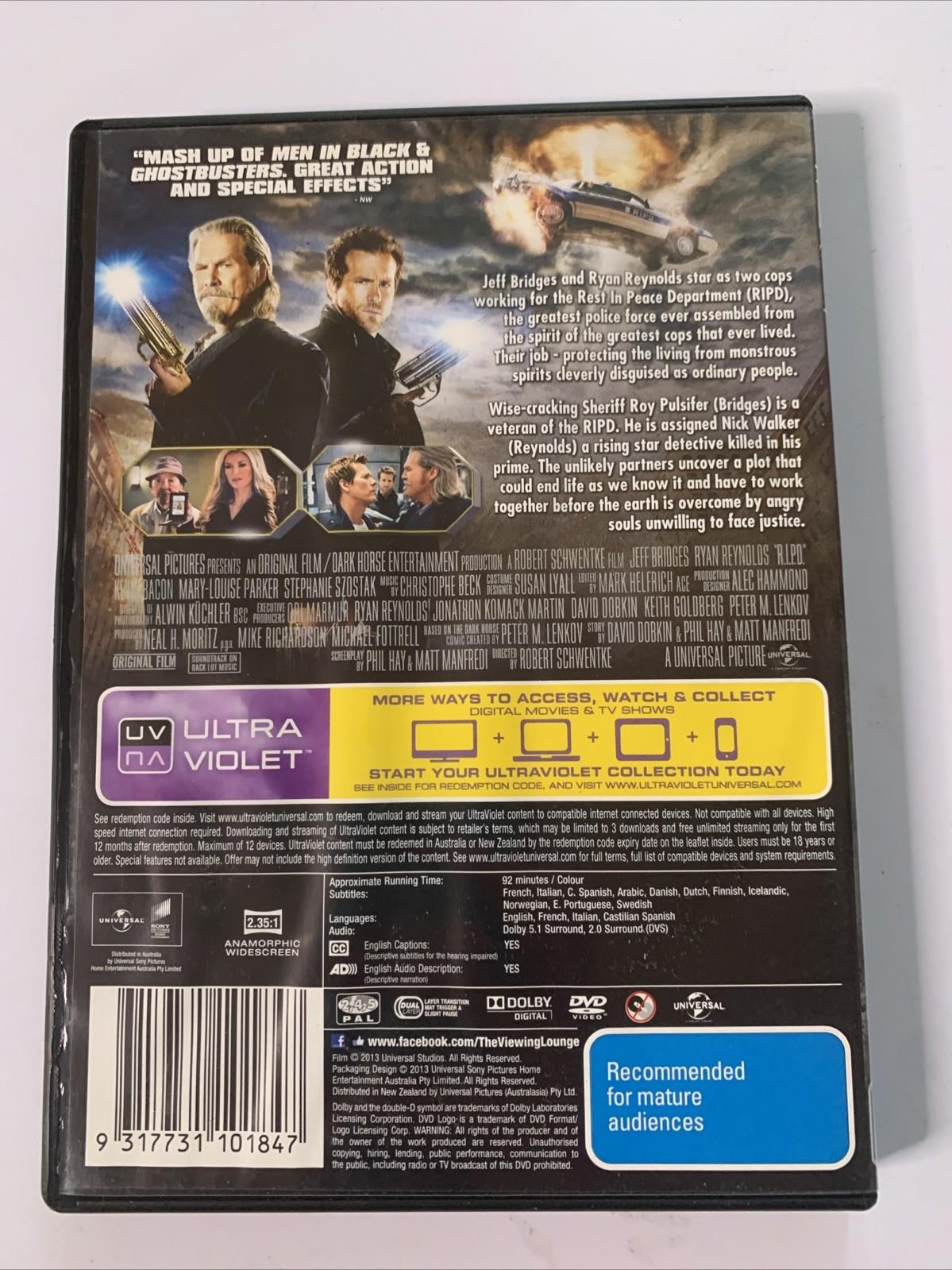 R.I.P.D. (DVD, 2013) Jeff Bridges, Ryan Reynolds Region 4