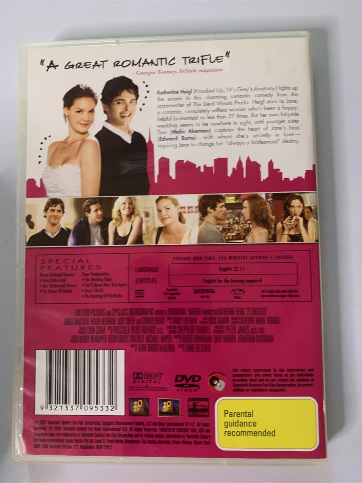 27 Dresses (DVD, 2008) Katherine Heigl, Edward Burns  Region 4