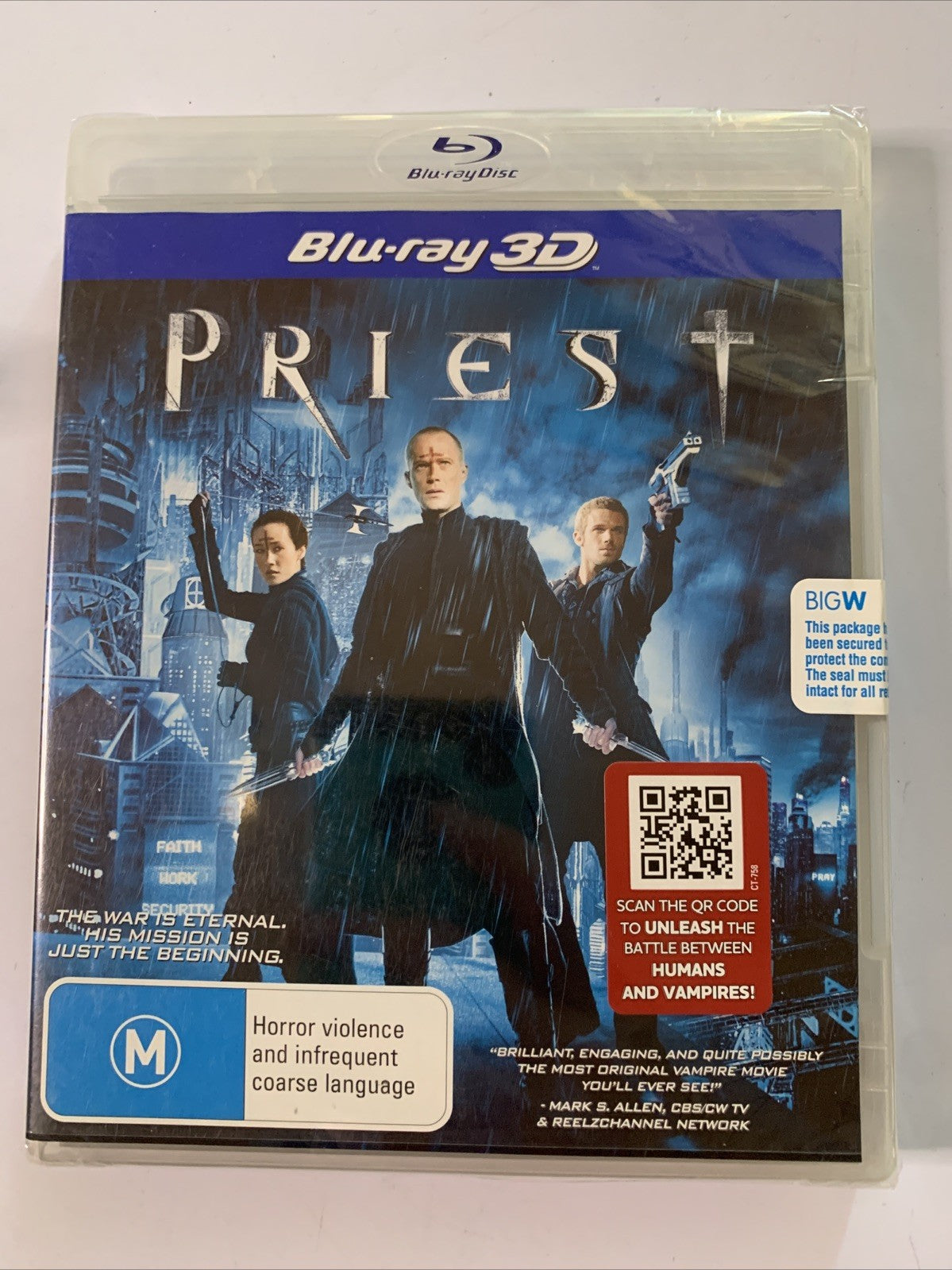 Priest 3D (3D Blu-ray, 2011) Paul Bettany, Cam Gigandet, Maggie Q  All Regions