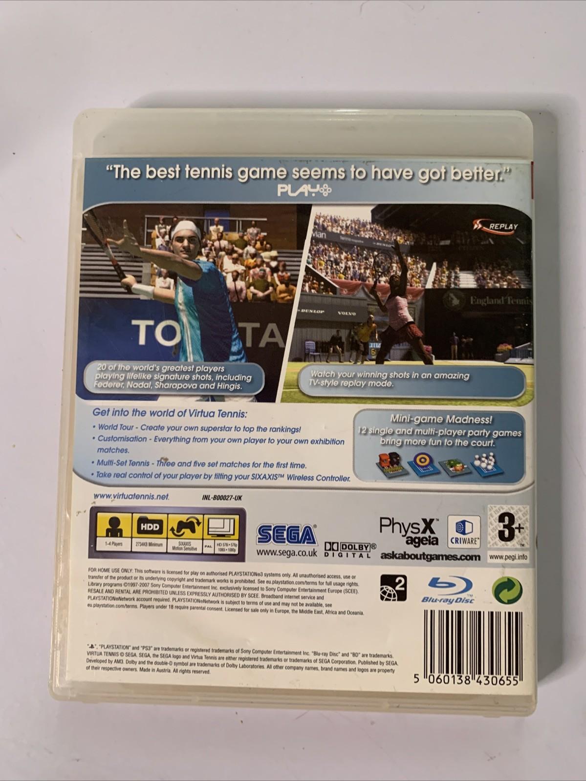 Virtua Tennis 3 Sony PlayStation 3 SEGA Game Complete