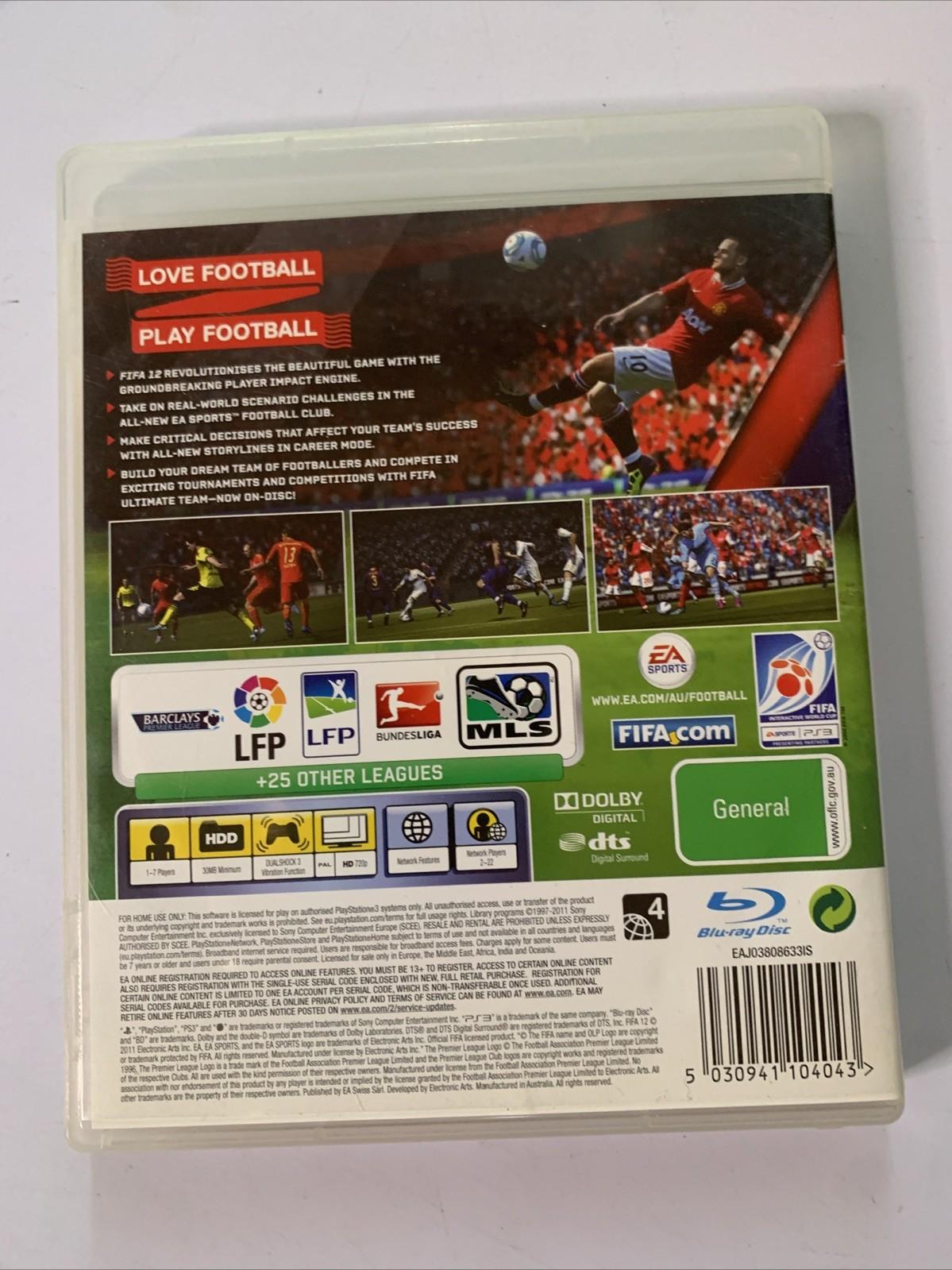 FIFA 12 Sony PlayStation 3 Game Complete