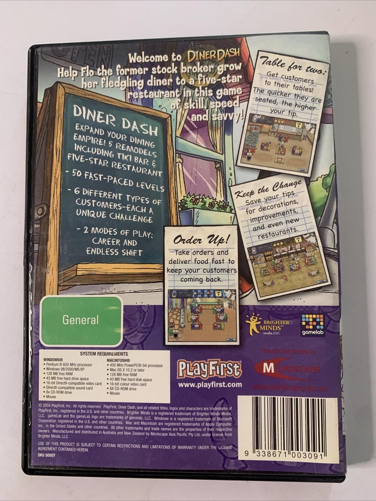 Diner Dash PC CD-ROM Windows Mac Game