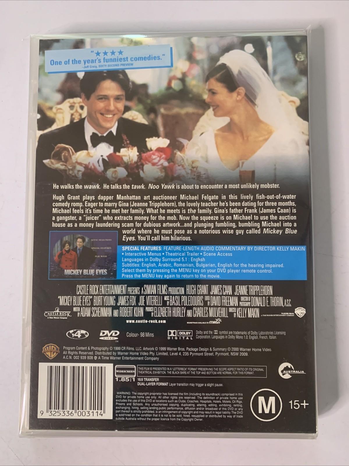 Mickey Blue Eyes (DVD, 1999) Hugh Grant, James Caan Region 4 NEW
