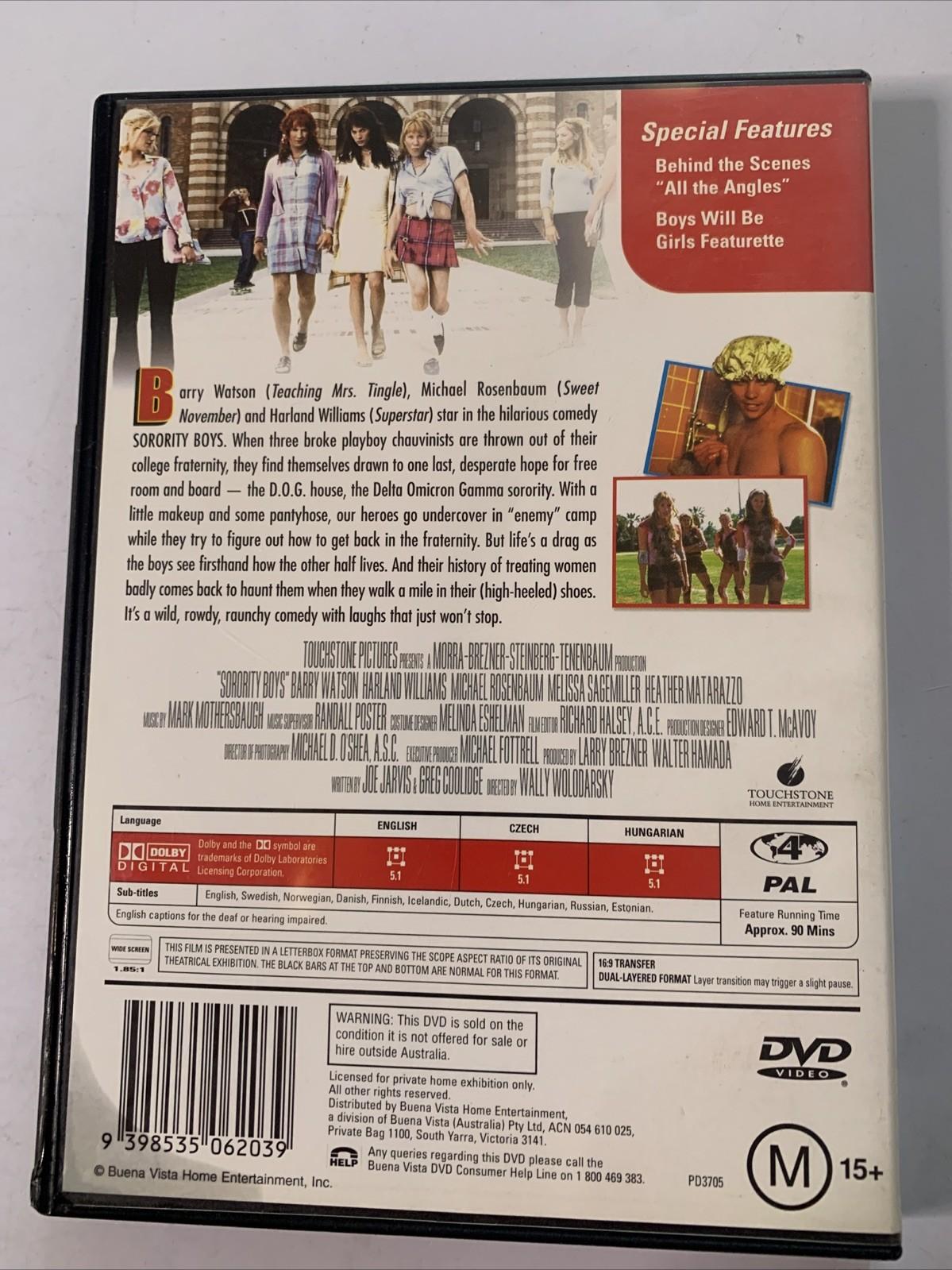 Sorority Boys (DVD, 2002) Comedy Barry Watson, Harland Williams Region 4