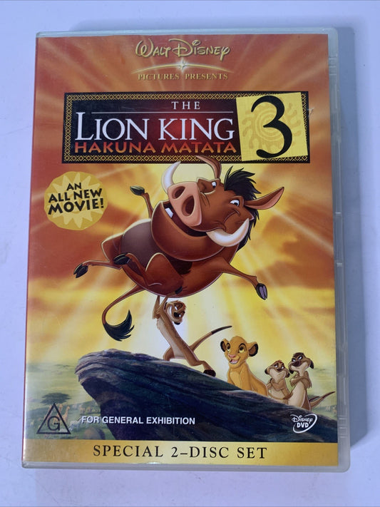 The Lion King 3: Hakuna Matata (DVD, 2004, 2-Disc) Disney Animated Film Region 4