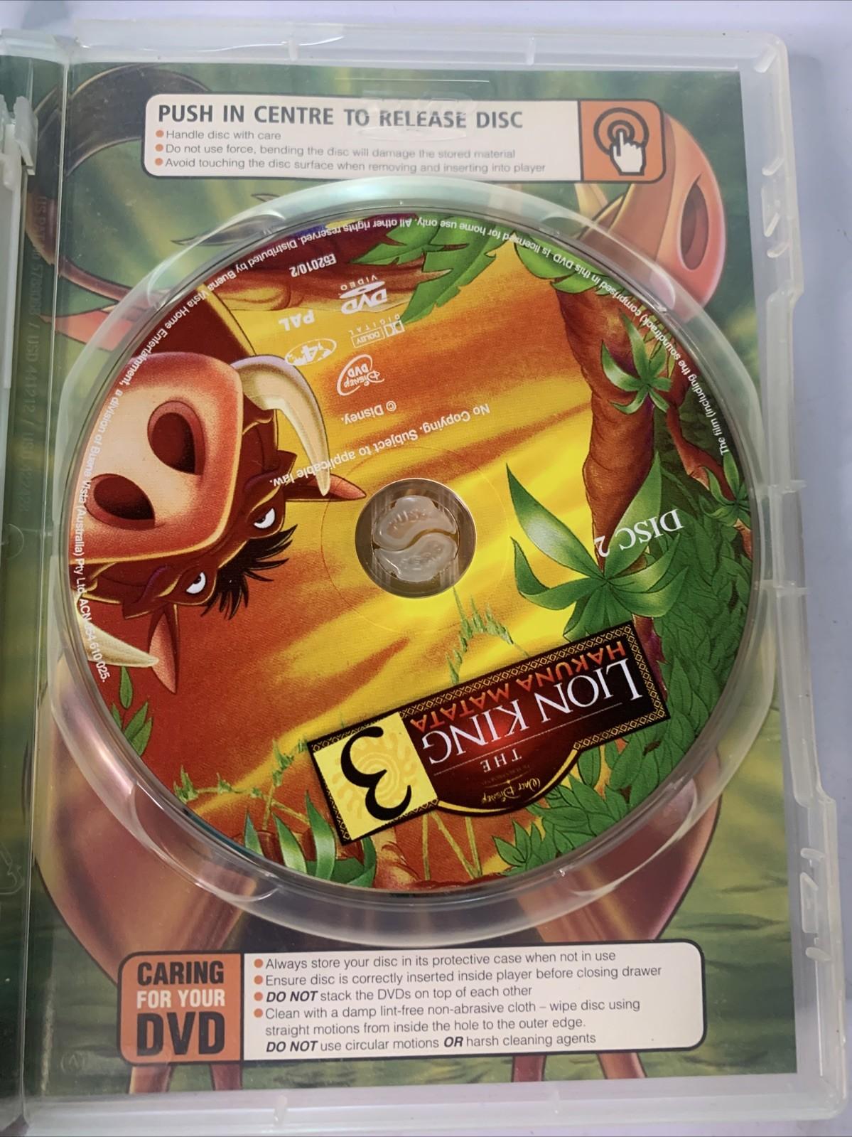 The Lion King 3: Hakuna Matata (DVD, 2004, 2-Disc) Disney Animated Film Region 4