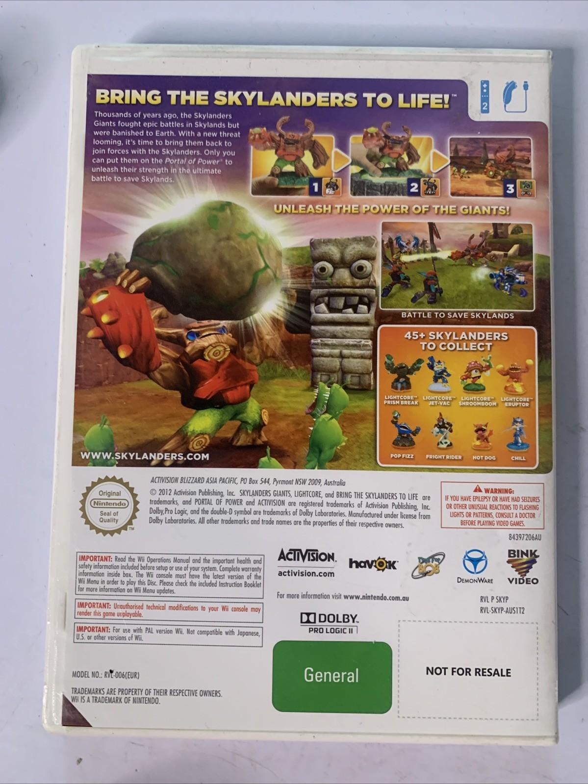 Skylanders Giants Nintendo Wii PAL Game