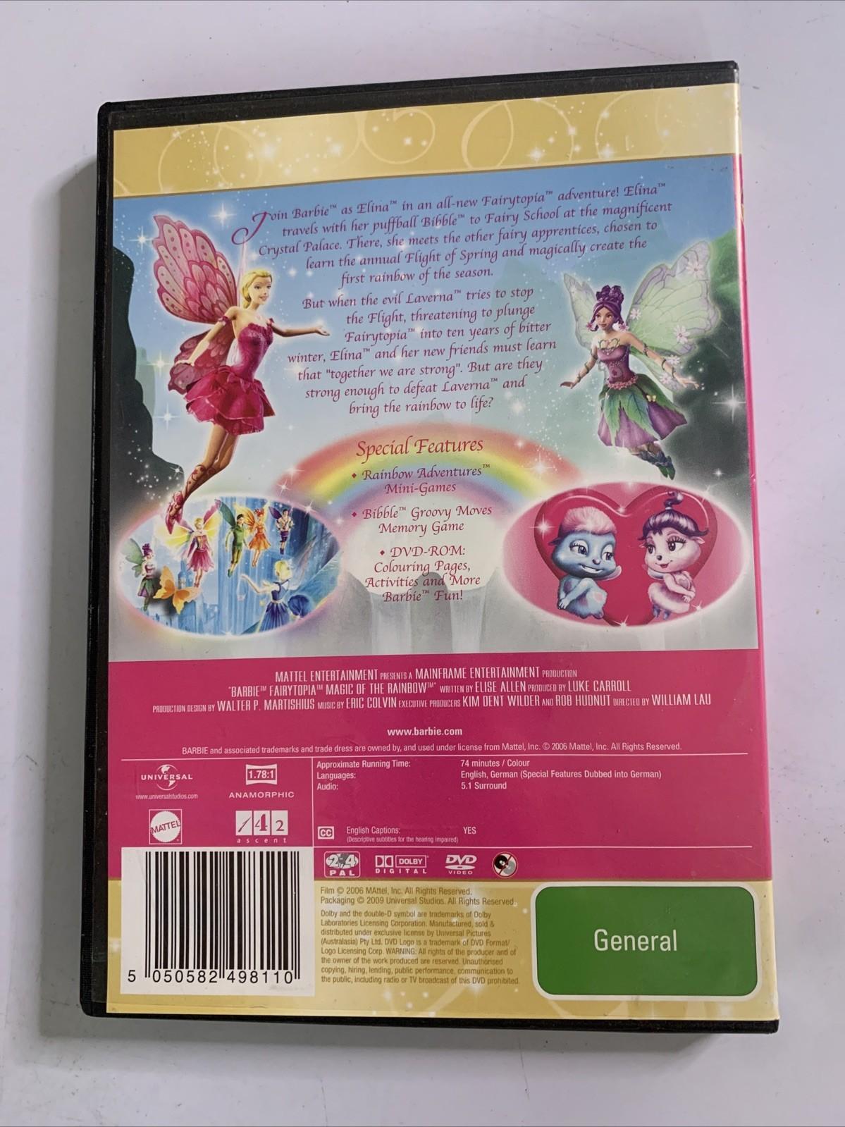 Barbie: Magic Of The Rainbow (DVD, 2007) Animated Movie Region 4 &2