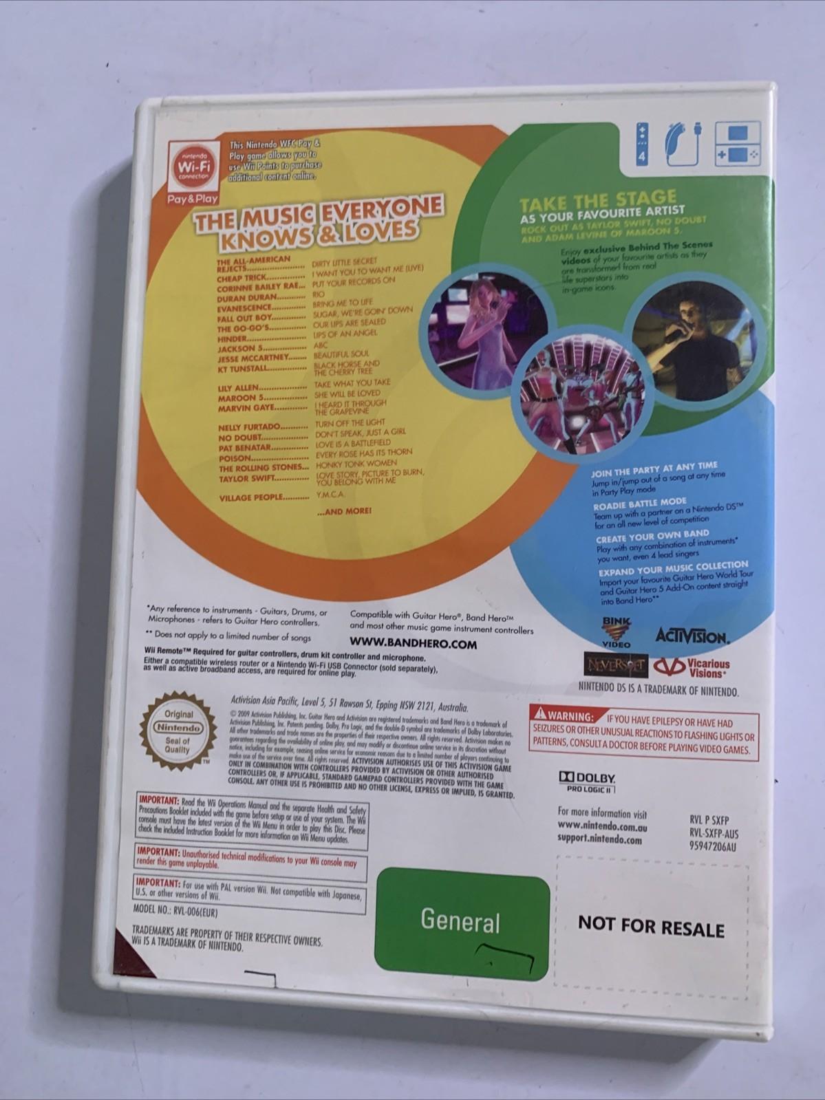 Band Hero Nintendo Wii PAL Game