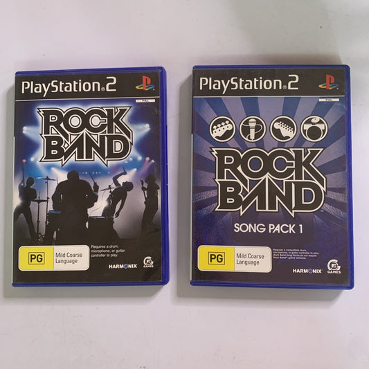 Rock Band + Song Pack 1 PS2 PlayStation 2 PAL Game Complete