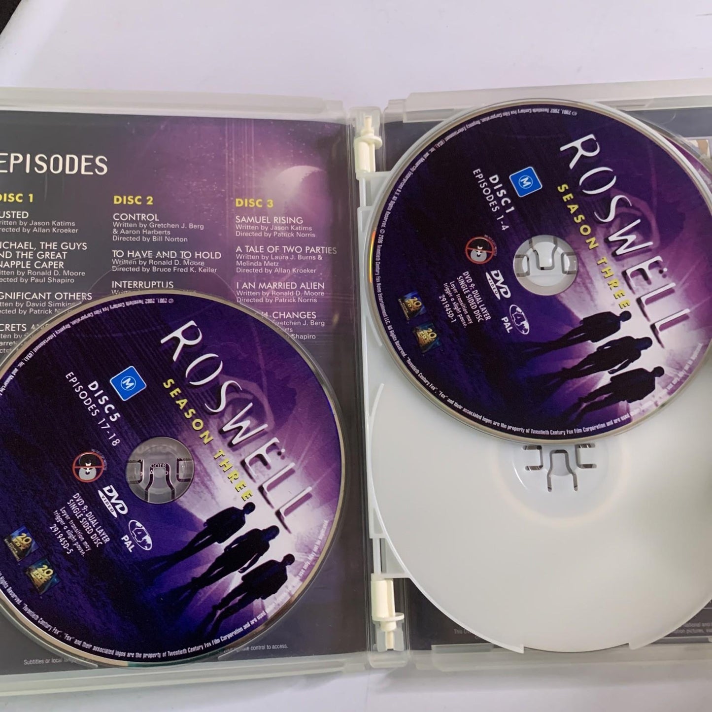 Roswell : Season 3 (DVD, 2001, 5-DIscs) Region 4